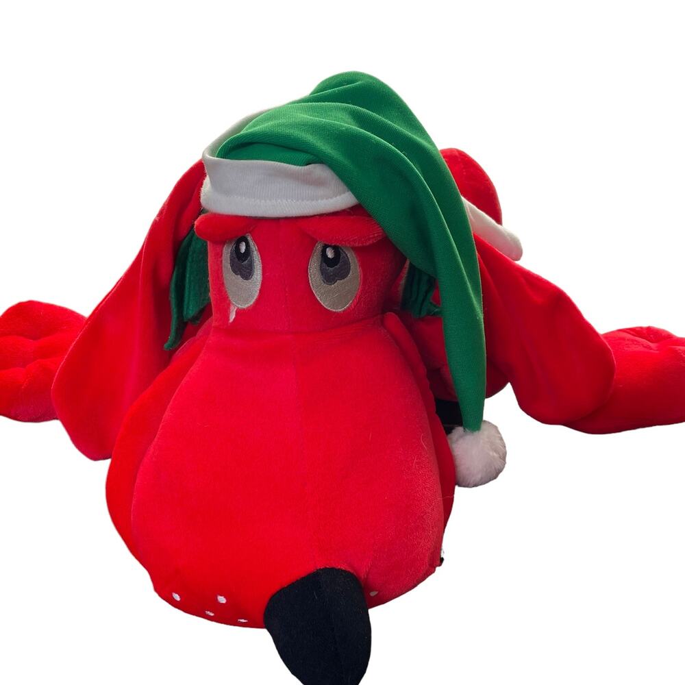 Commonwealth Christmas Poinsetter Dog Plush VTG 1986 Big Red Puppy READ